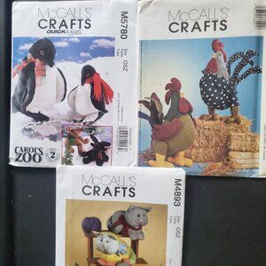 Mc Calls Craft Sewing Patterns Lot of 3